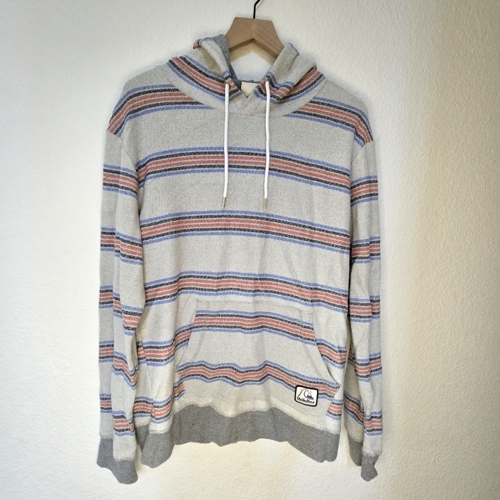 Quicksilver Striped Hoodie with Drawstring